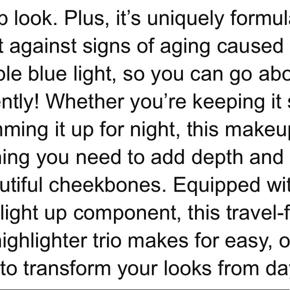 Vanity w/lights blush/face palette PUR - LIGHTED VANITY MIRROR! Cool packaging - Picture 4 of 7